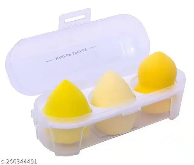Makeup Sponge Blenders, Yellow, Pack of 3