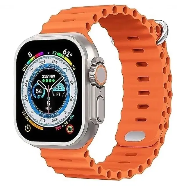 TecMarx Ultra Smart Watch – 2.19” Hd Display, 100+ Sports Modes & Bluetooth Calling With Metal Shield Orange