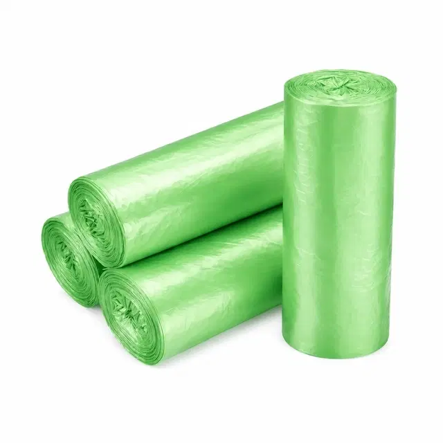 Innate Garbage Bags, Green [17 x 19 Inches], [30 Pcs x 4 Rolls]