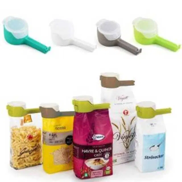 Easy To Pour Powdered Food Bag Clip Dog Snack Storage Kitchen Utensil Sealing Clips Household Tool, A-119