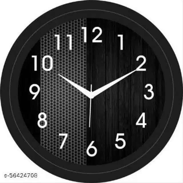 Designer Analog Wall Clock, Black