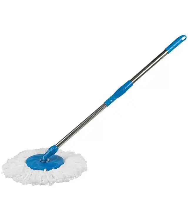 Stainless Steel Mop Rod Stick with Single Refill, Blue