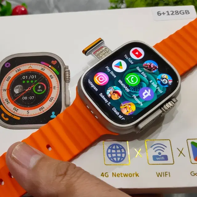 Nylon Strap Smart S8 Ultra Smart Watch for Men & Women, Orange