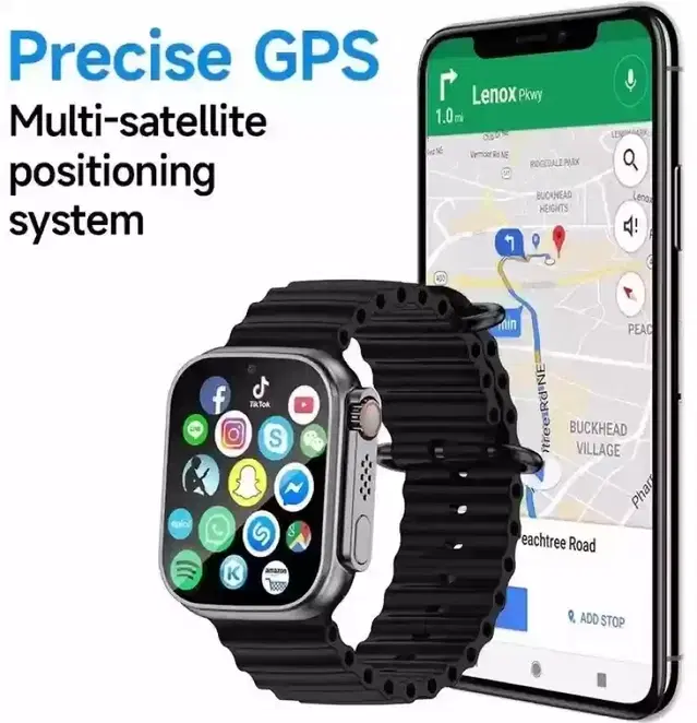 T-800 Ultra Series Smartwatch for Men & Women, Black