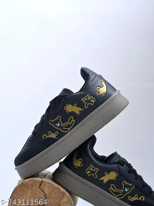 Shoetopia Girls Sneakers Black (14-15 Years)