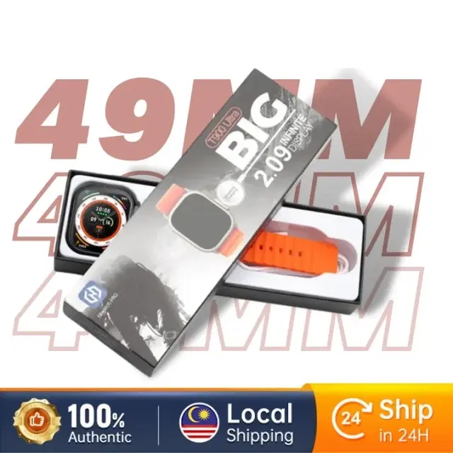 Silicone Strap S8 Ultra Smart Watch, Orange