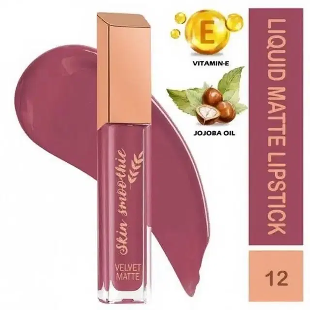 Skin Smoothie Long Lasting Matte Liquid Lipstick, Dark Purple, 4 ml