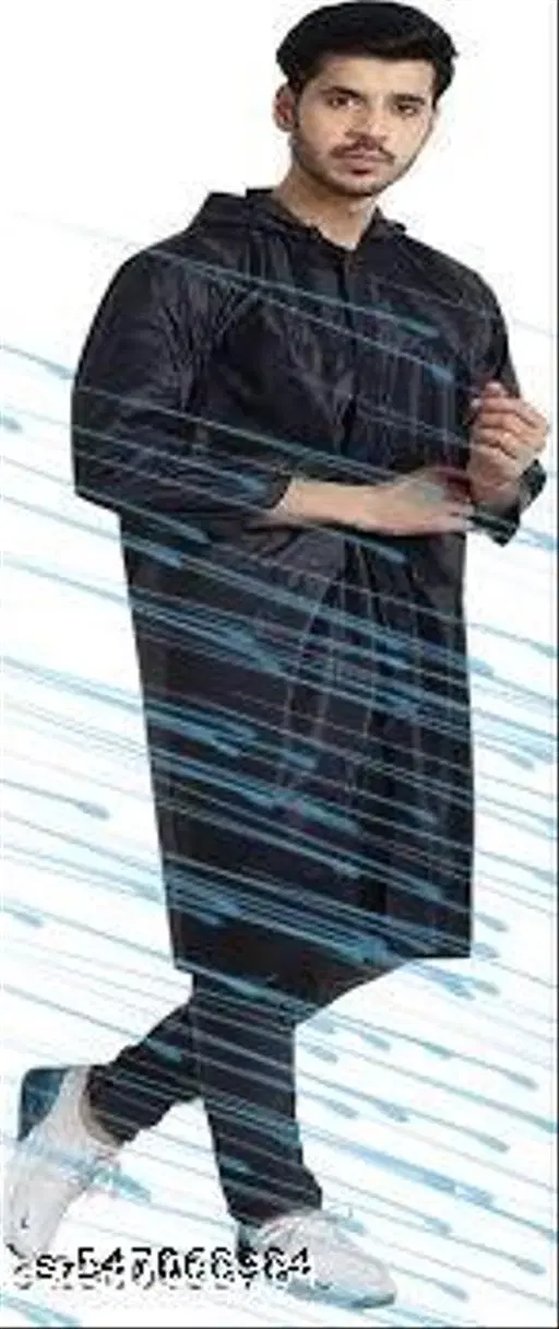 Polyester Solid Raincoat for Men/women, Multicolour (S)