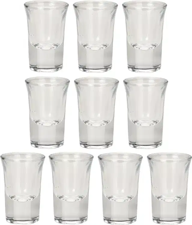 Liquor cum Cocktail Glasses, Transparent, 30 ml, Pack of 10