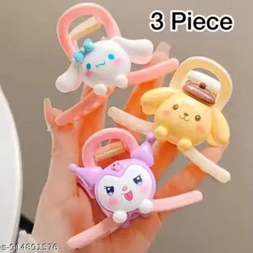 Fancy Hair Clips for Women (Multicolor, 3 Pcs)