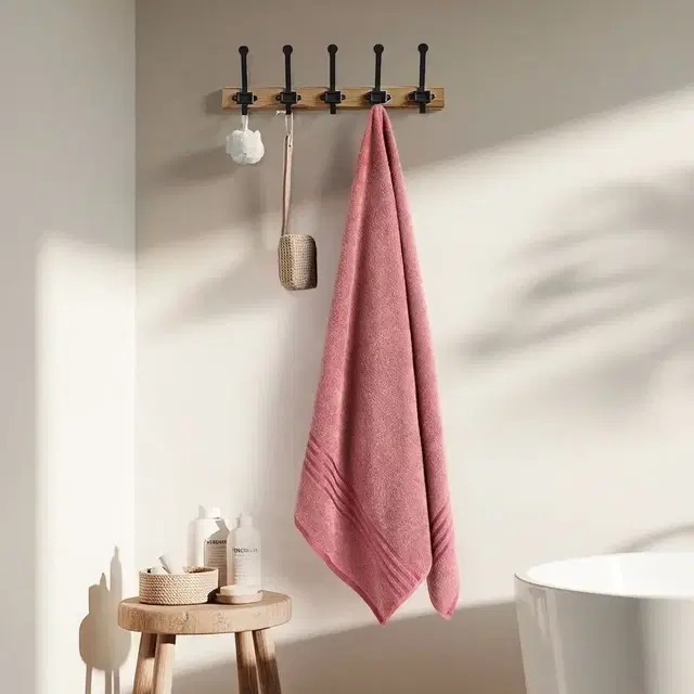 Rivermoor 100% Cotton Bath Towel Oxford Pack Of 1 Apricot 70 X 140 Cm