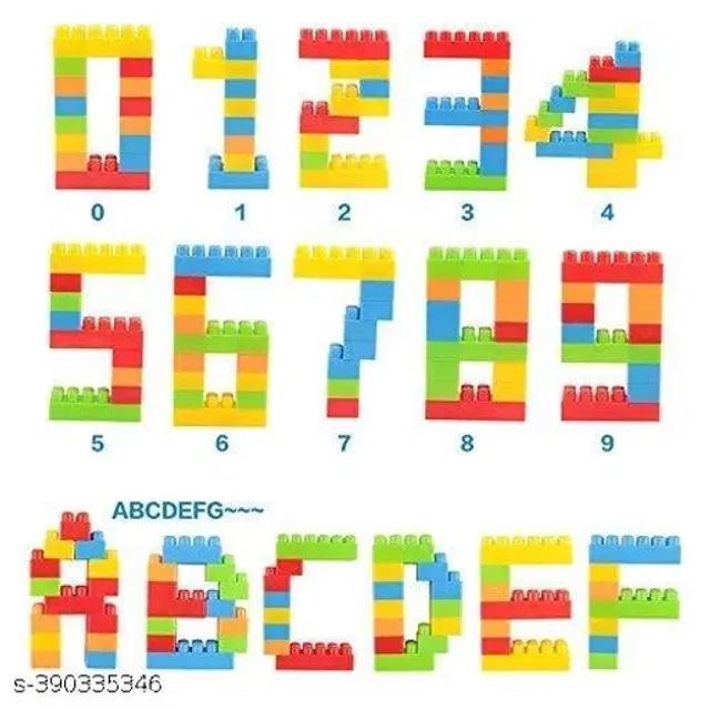 Plastic 150 Pcs Block Toys Set for Kids, Muticolor, Set of 1