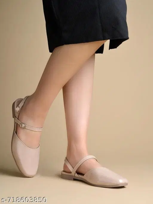 Shoetopia Ballerinas Beige Patent Leather IND-8
