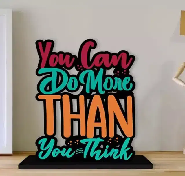 Wooden Quotes Stand for Table & Office Desk, Multicolor