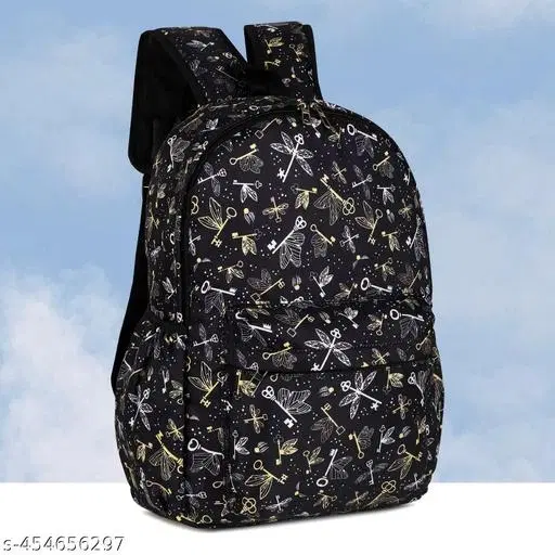 Canvas Backpack Bag, Black