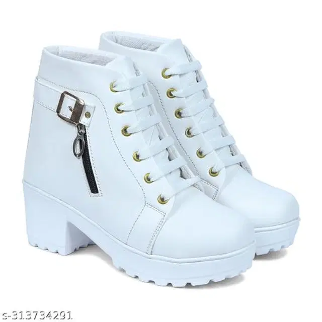 Boots for Women (White, 3)