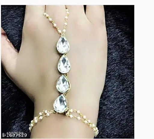 Alloy Bracelets for Women & Girls, White