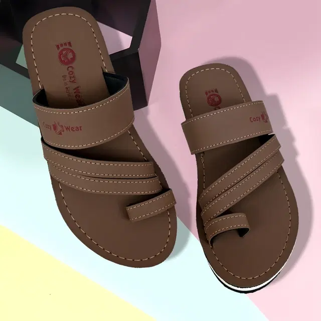 Flipflops for Men (Brown, 6)