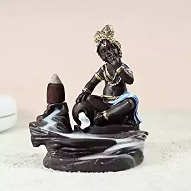 Laddu Gopal Smoke Fountain For Home, Office & Temple Decoration, Pack Of 1, Black & Sky Blue, RS-001