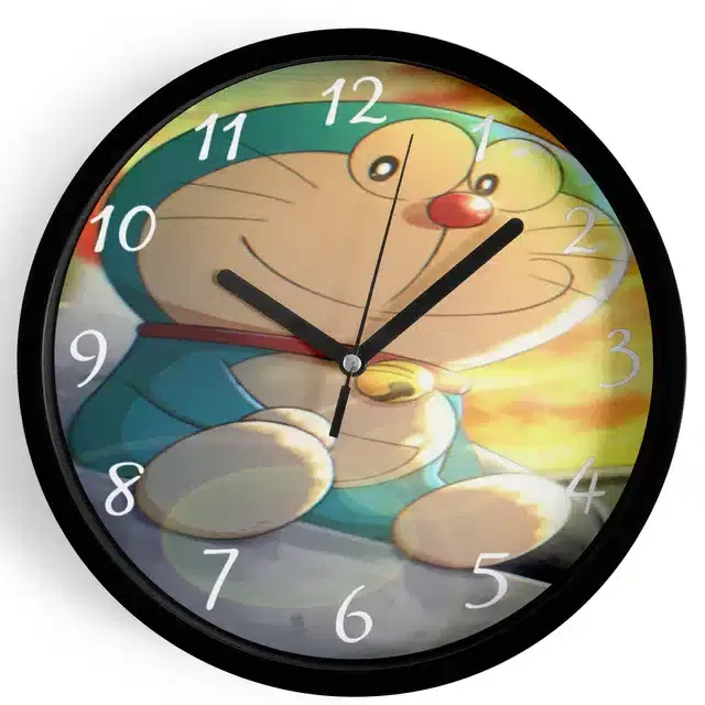 Doraemon Analog Wall Clock, Multicolor, 7 Inches
