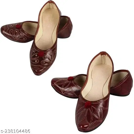  Fashionate Jutti for Women & Girls, Brown, Pack of 2 (3)