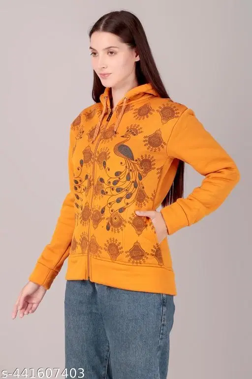 Polyester Sweater for Women (Yellow, M)
