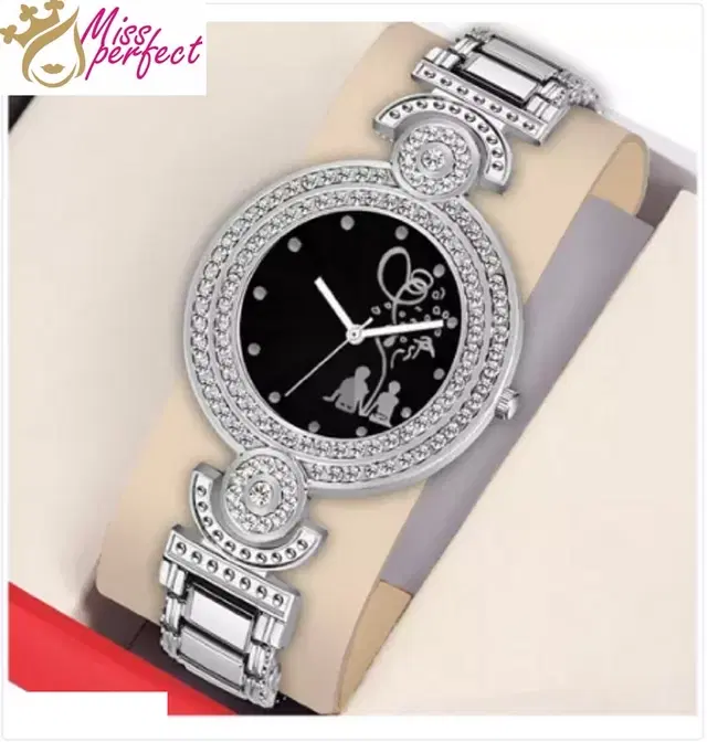 Analog Watch for Women & Girls (Silver)