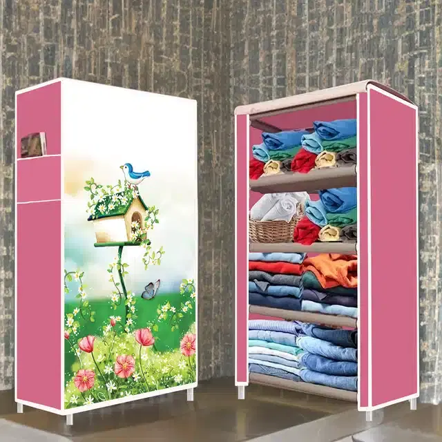 Portable Lightweight Cloth Storage Bag, Pink