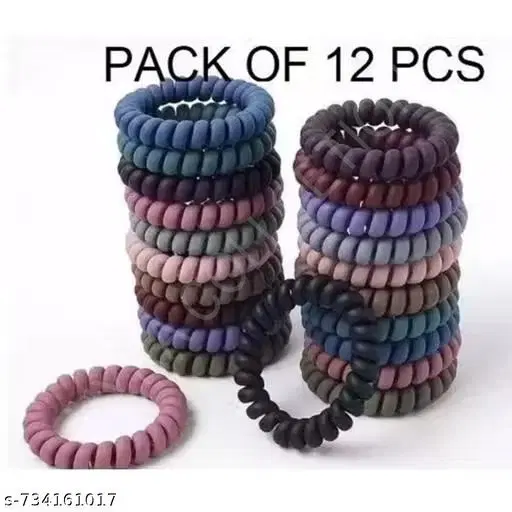 Cute Scrunchies for Women (Black, 3 Pcs)