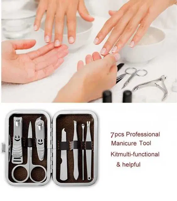 K K Enterprises Personal Pedicure Manicure Stainless Steel Nail Clipper Set With Case For Unisex, Pack Of 1, Multicolor, KKE-38