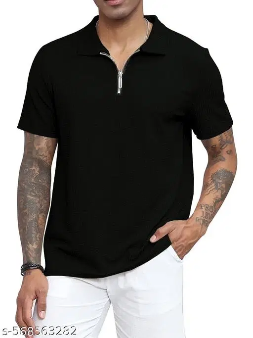 Cotton Blend T-shirt for Men, Black (L)