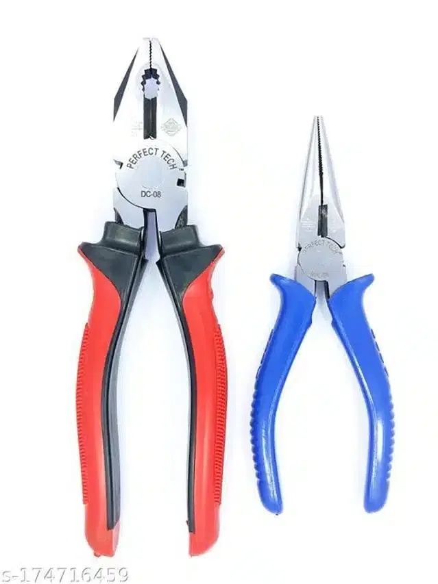 Combination & Nose Plier, Set of 2, Red & Blue
