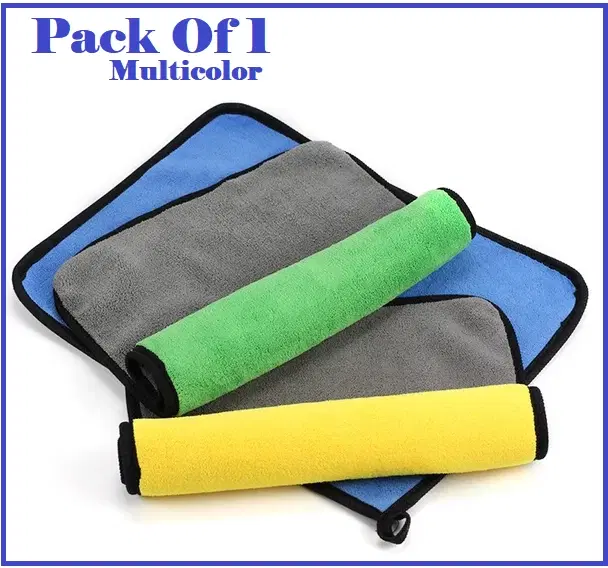 Microfiber Thick Lint & Streak-Free Multipurpose Cleaning Clothes, Multicolor, Pack of 1