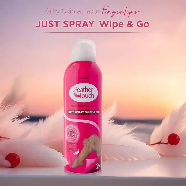 Vi-John Feather Touch Rose Aloevera Hair Removal Spray For Women 100 g