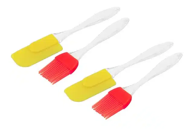 Spatula and Pastry Brush Set, Multicolor, Pack of 4