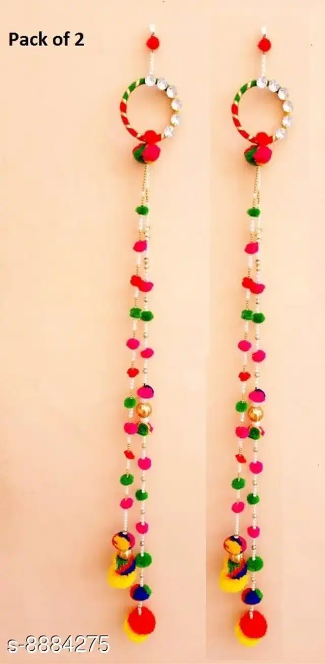 Beautiful Flower Toran, Multicolor, Pack of 2