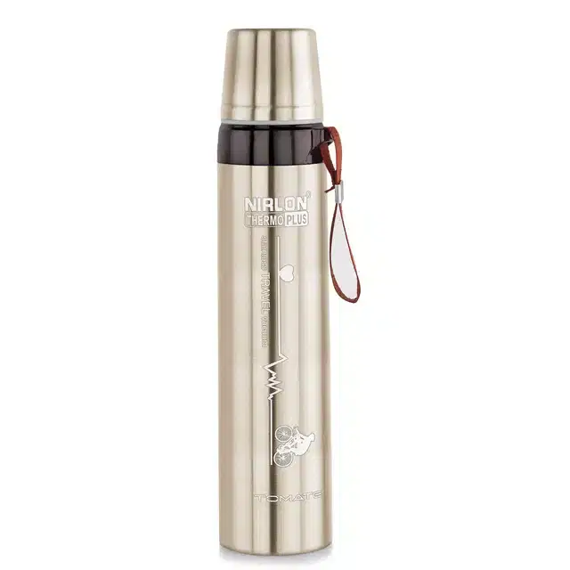Stainless Steel Double Wall Vacuum Insulated Water Bottle, Silver, 1000 ml