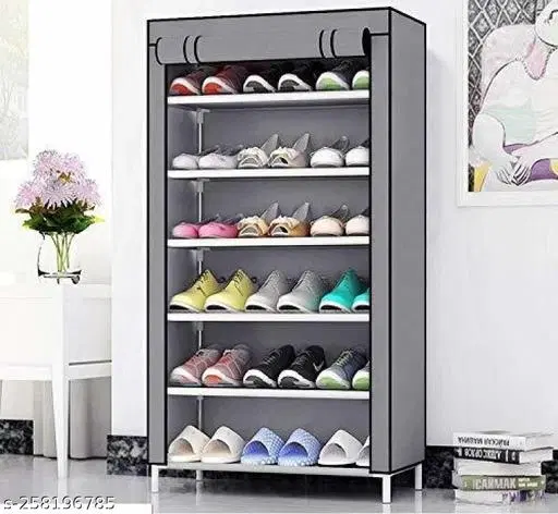 Metal 6 Layer Collapsible Multipurpose Rack, Grey