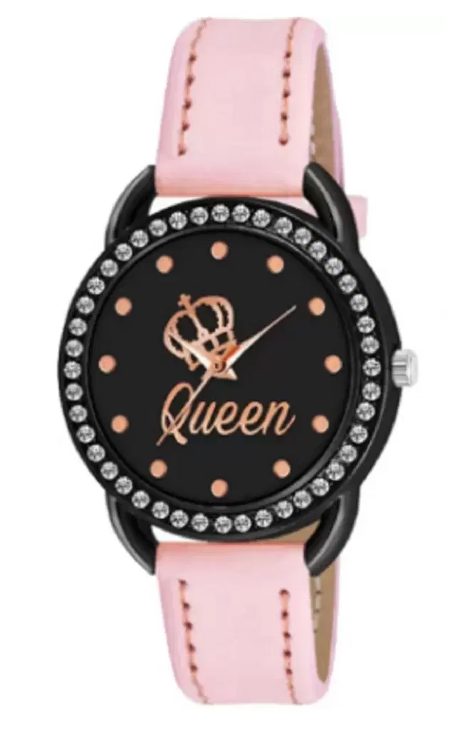 Leather Strap Analog Watch for Women & Girls (Multicolor)