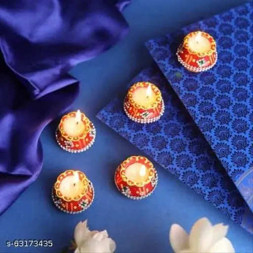 Matka Shape Candles for Home Decoration, Pack of 6