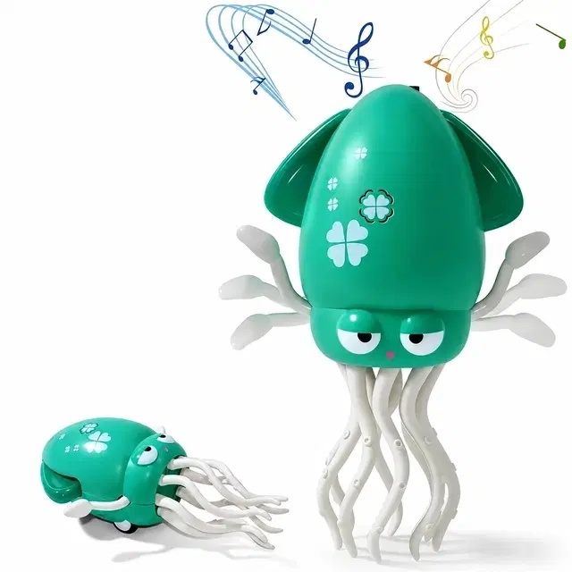 Kidology Dancing Octopus Electric Crawling Musical Toy For Kids 3+ Years (Green)
