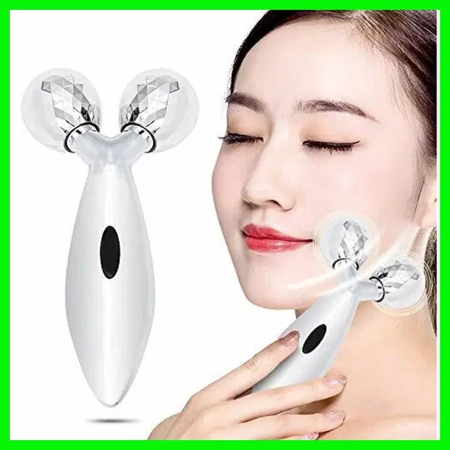 3D Face Massage Roller, Silver