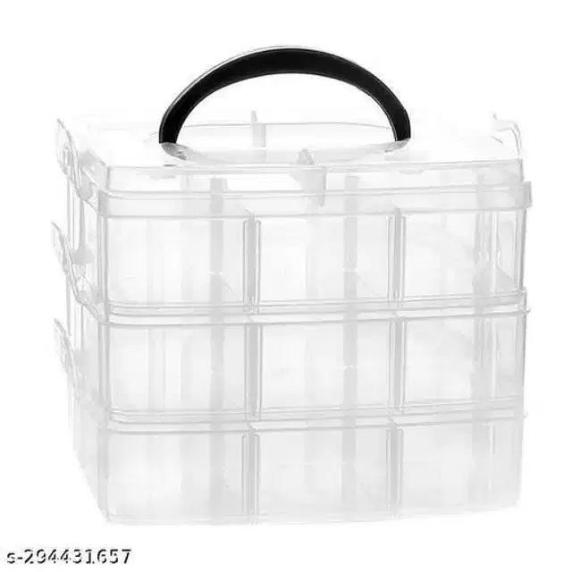 3 Layer Jewellery Storage Box, Assorted, Pack of 1