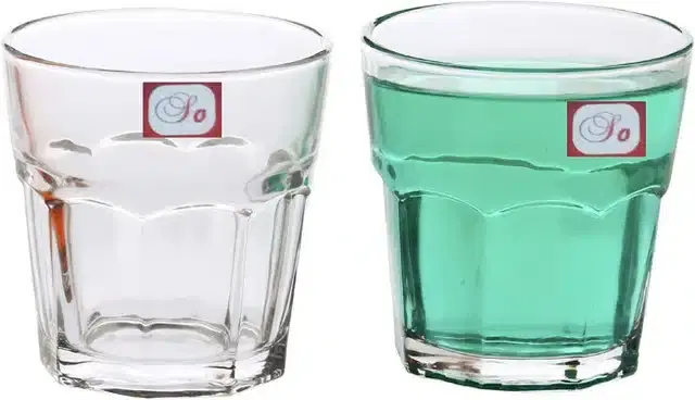 Liquor cum Cocktail Glasses, Transparent, 250 ml, Pack of 2