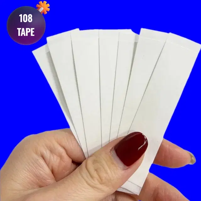 Acrylic Film Clothing 108 Double Sided Tape Strips, Transparent, Set of 1