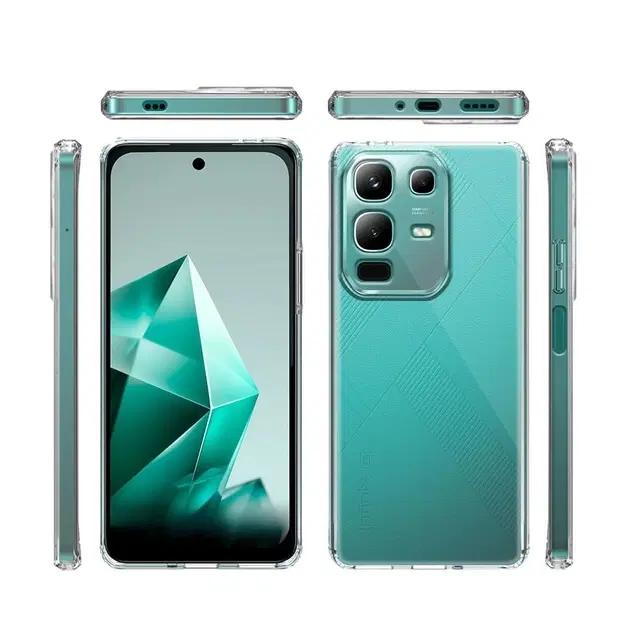 Silicone Mobile Back Cover for Infinix X6857B / Note 50x 5G (Transparent)