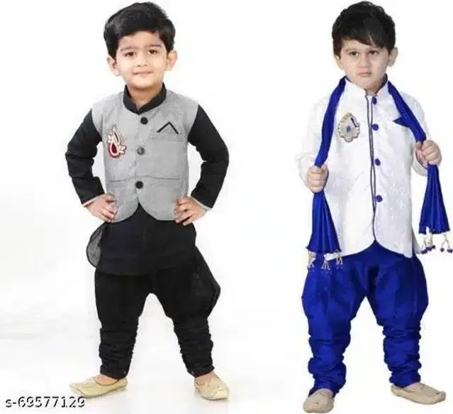 Sherwani Set for Boys, Pack of 2 (Multicolor, 1-2 Years)