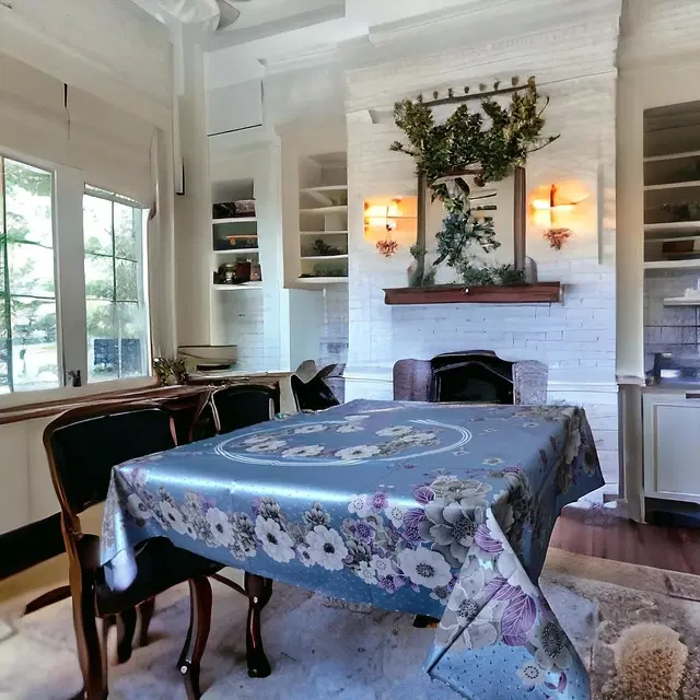 PVC Printed 4 Seaters Table Cover, Multicolor, 40x60 inches