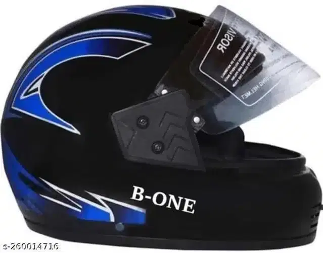 Full Face Helmet For Men & Women, Black & Blue