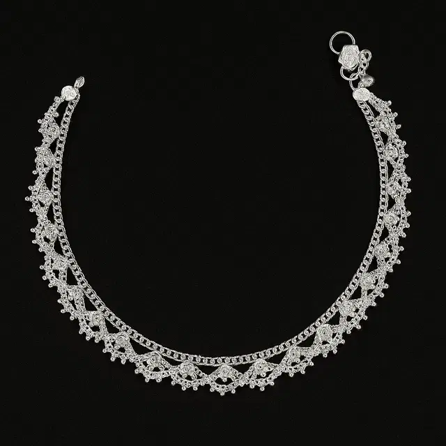 Silver Plated Graceful Women Anklets